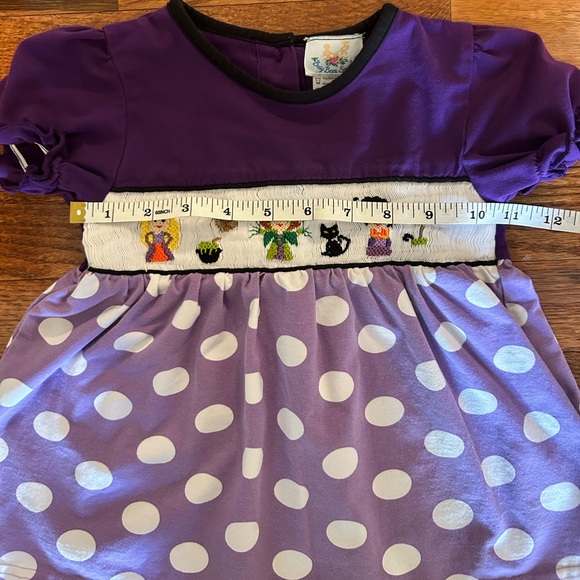 Busy Bees Smocks Purple Hocus Pocus Girls Size 2 - Picture 5 of 6